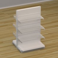 Butiksreol dobbeltsidet med trdhylder