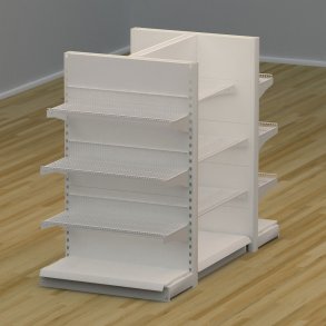 Butiksreol 4-sidet med trdhylder