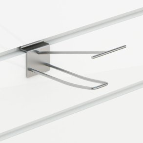 Doppelhaken mit preisschild für gerillte Wand