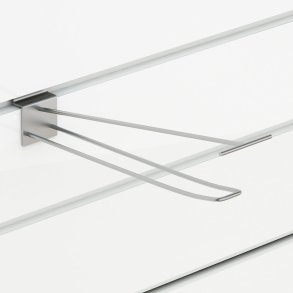 Doppelhaken mit preisschild für gerillte Wand