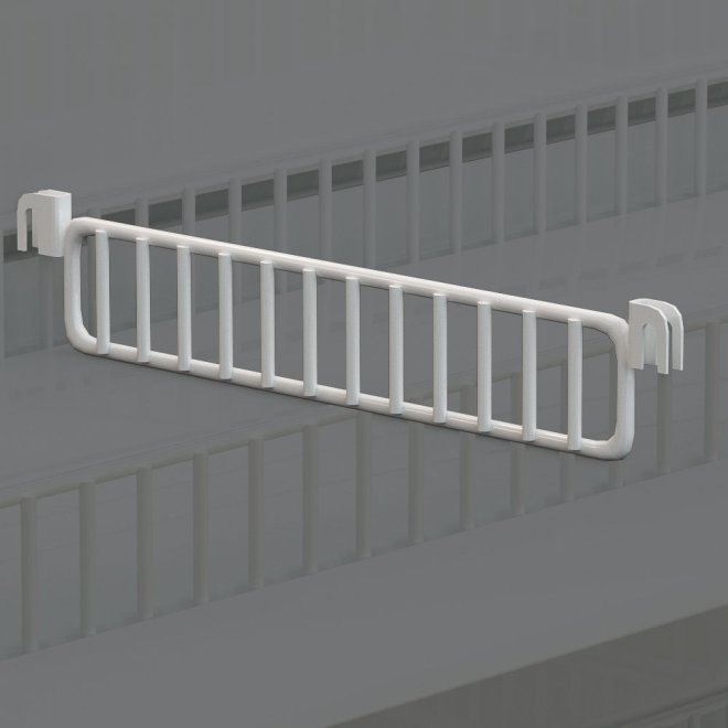 Metalhylde til butiksreol midtopdeler