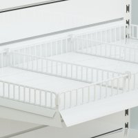 Metalhylde til butiksreol midtopdeler