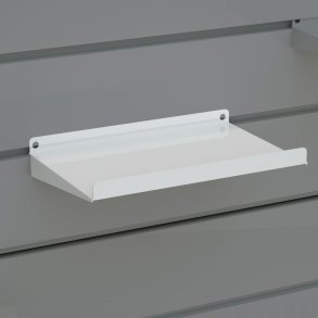 Metallfachboden fr Ladenregale mit gerillter Rckwand