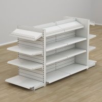 Butiksreol 4-sidet med rillepanel