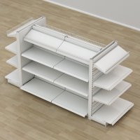 Butiksreol 4-sidet med rillepanel