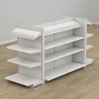 Butiksreol 4-sidet med metalhylder