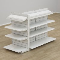 Butiksreol 3-sidet med rillepanel