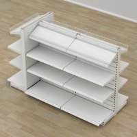 Butiksreol 3-sidet med rillepanel