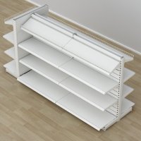 Butiksreol 3-sidet med rillepanel