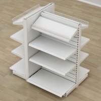 Butiksreol 3-sidet med rillepanel