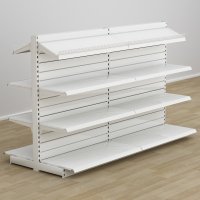 Butiksreol dobbeltsidet med rillepanel