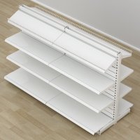 Butiksreol dobbeltsidet med rillepanel