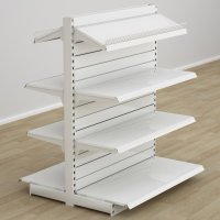 Butiksreol dobbeltsidet med rillepanel