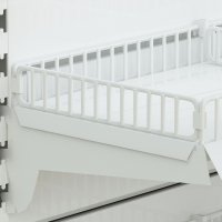 Hyldeafslutning til metalhylde i trd