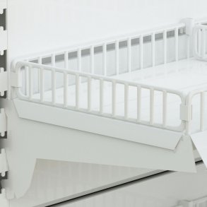 Hyldeafslutning til metalhylde i trd