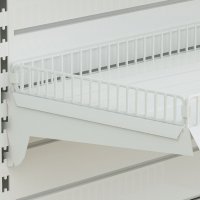 Hyldeafslutning til metalhylde i trd