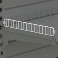 Hyldeafslutning til metalhylde i trd