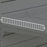 Hyldeafslutning til metalhylde i trd