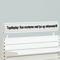 Topdisplay til butiksreol