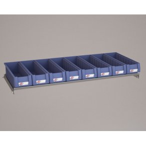 Hylde til Bilreol med 8 plastkasser