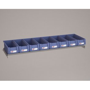 Hylde til Bilreol med 8 plastkasser