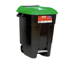 Affaldsbeholder 100 Liter i sort m, Grnt Lg og fodpedal