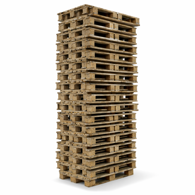 Transportbunt, 64 x Halvpall i tr�