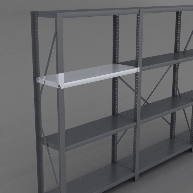 Stahlfachboden fr Stahlregal inkl. 4 Bodentrger