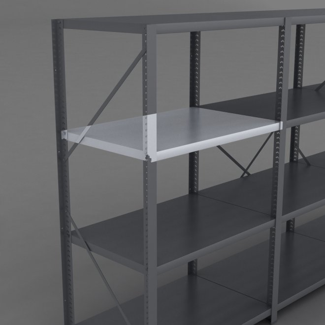 Stahlfachboden fr Stahlregal inkl. 4 Bodentrger