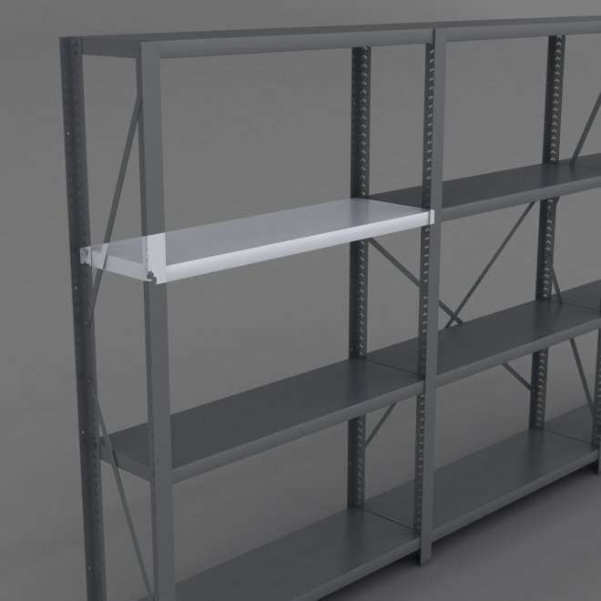 Stlhyllplan till stlhylla inkl. 4 stlhyllbrare L: 100 x D: 30 cm