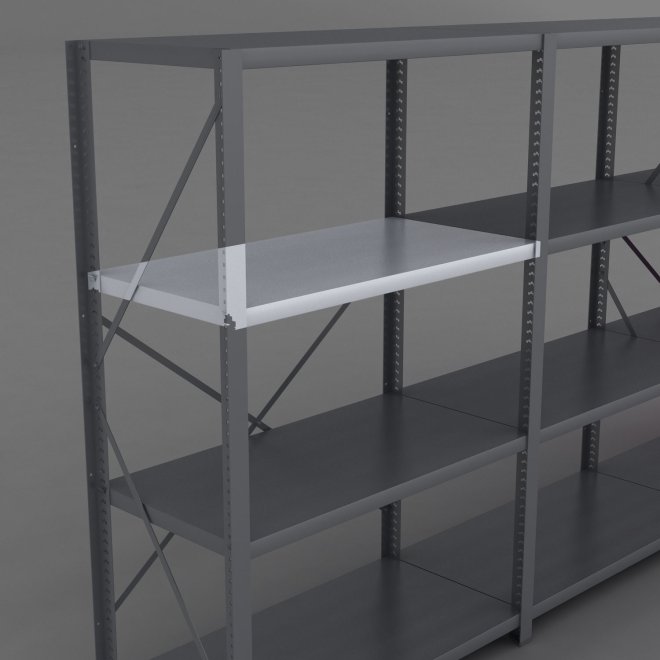 Stlhyllplan till stlhylla inkl. 4 Stlhyllbrare L: 100 x D: 50 cm