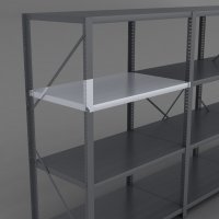 Stlhyllplan till stlhylla inkl. 4 Stlhyllbrare L: 100 x D: 60 cm