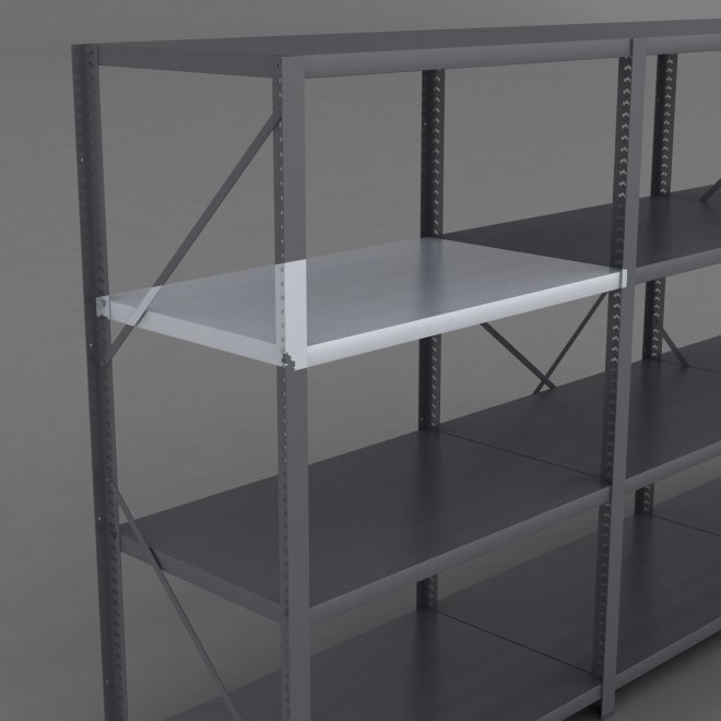 Stlhyllplan till stlhylla inkl. 4 Stlhyllbrare L: 100 x D: 60 cm