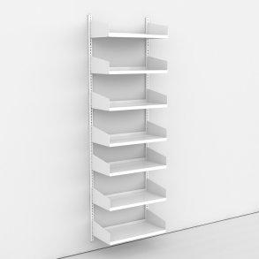 Wandregal 1 Feld mit 7 Böden
