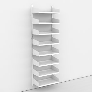Wandregal 1 Feld mit 8 Böden