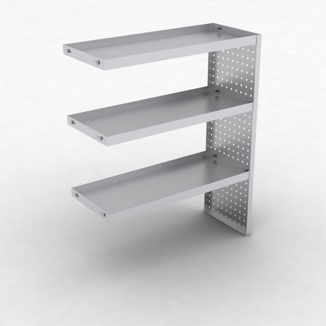 Fachbodenregal-Anbaufeld mit 3 Bden