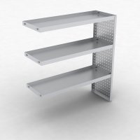 Fachbodenregal-Anbaufeld mit 3 Bden