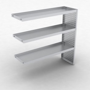 Fachbodenregal-Anbaufeld mit 3 Böden