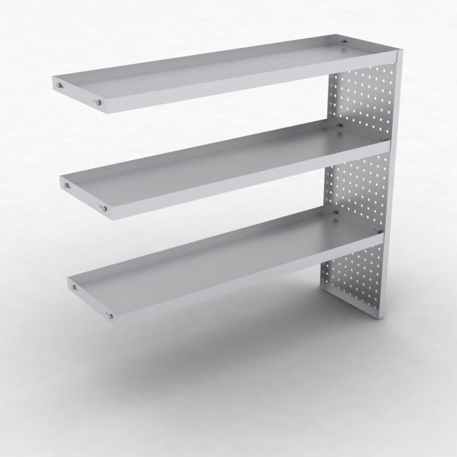 Fachbodenregal-Anbaufeld mit 3 Bden