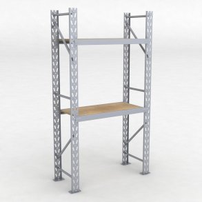 Lagerregal 1 Feld mit 2 Böden