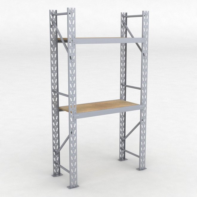 Lagerregal 1 Feld mit 2 Böden