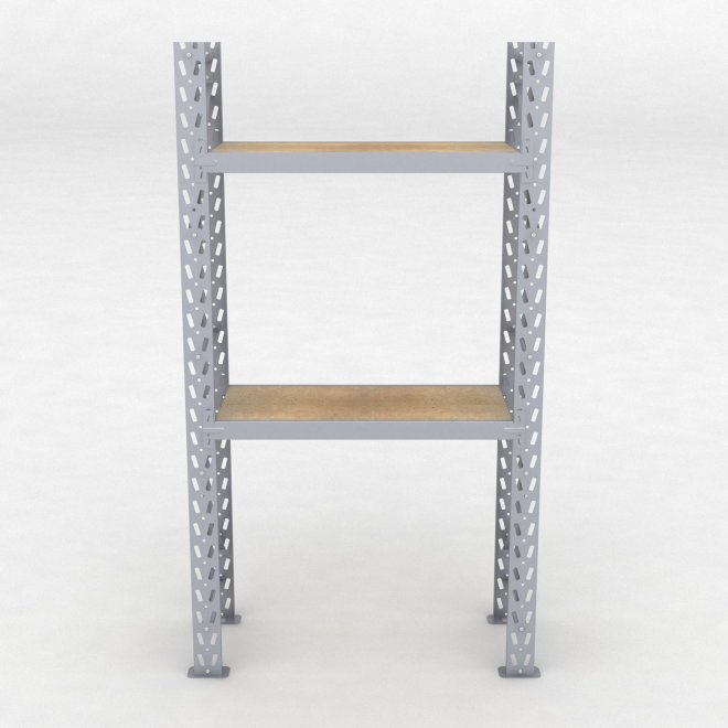 Lagerregal 1 Feld mit 2 Böden
