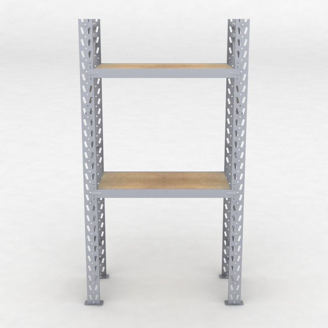 Lagerregal 1 Feld mit 2 Böden