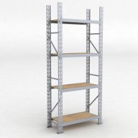 Lagerregal 1 Feld mit 4 Böden