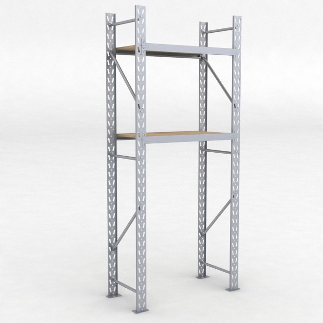 Lagerregal 1 Feld mit 2 Böden