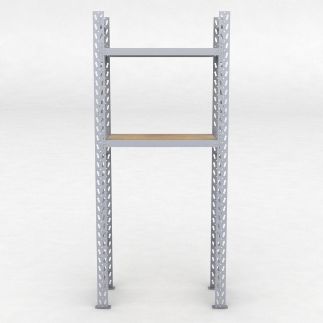 Lagerregal 1 Feld mit 2 Böden