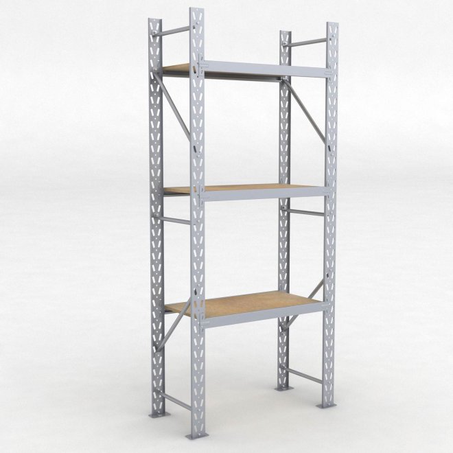 Lagerregal 1 Feld mit 3 Böden