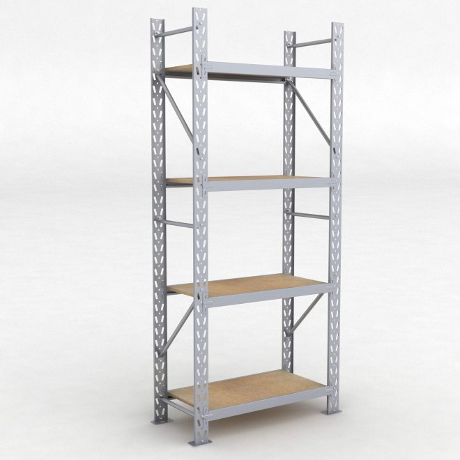 Lagerregal 1 Feld mit 4 Böden