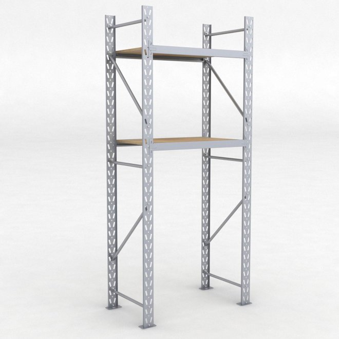 Lagerregal 1 Feld mit 2 Böden