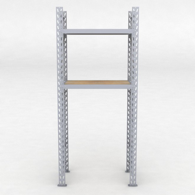 Lagerregal 1 Feld mit 2 Böden